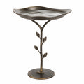 Bain d’oiseaux sur pied 45 x 45 x 75 cm en métal bronze style végétal