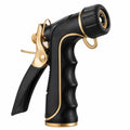 Pistolet d'arrosage 20 cm en plastique noir et doré à gâchette réglable